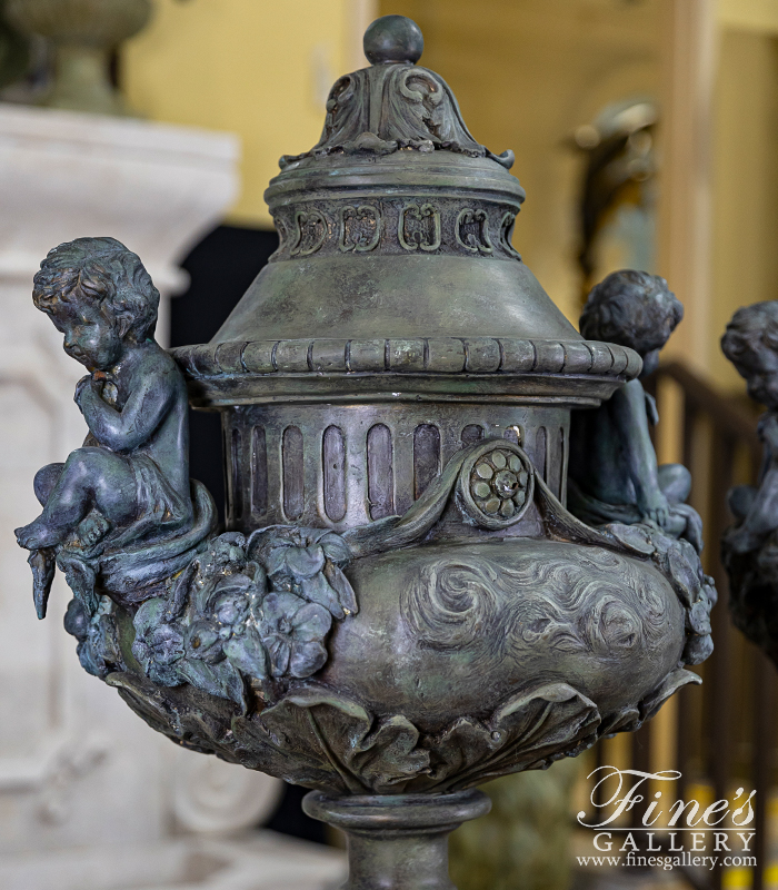 Bronze Fountains  - Italian Bronze Cherubs Fountain - BF-849